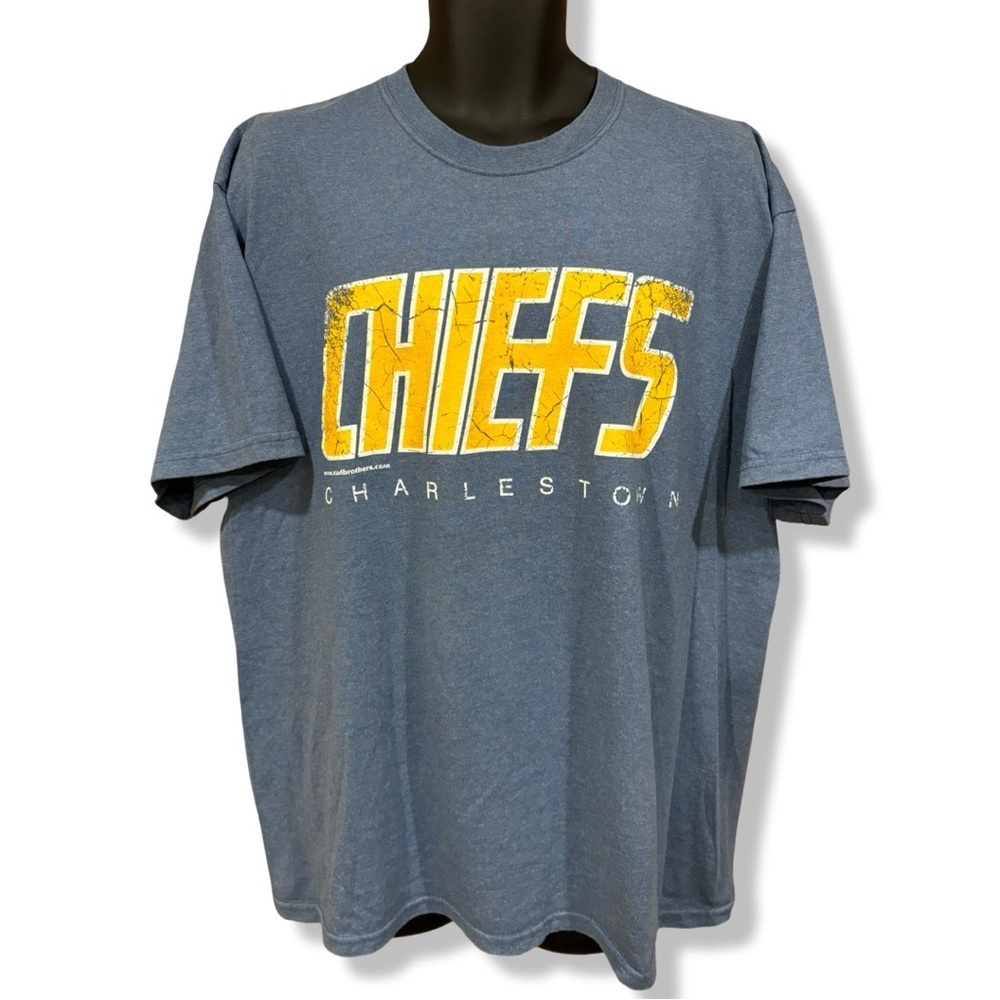 Vintage Slap Shot Movie Charleston Chiefs Dunlop T-Shirt